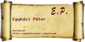 Egyházi Péter névjegykártya
